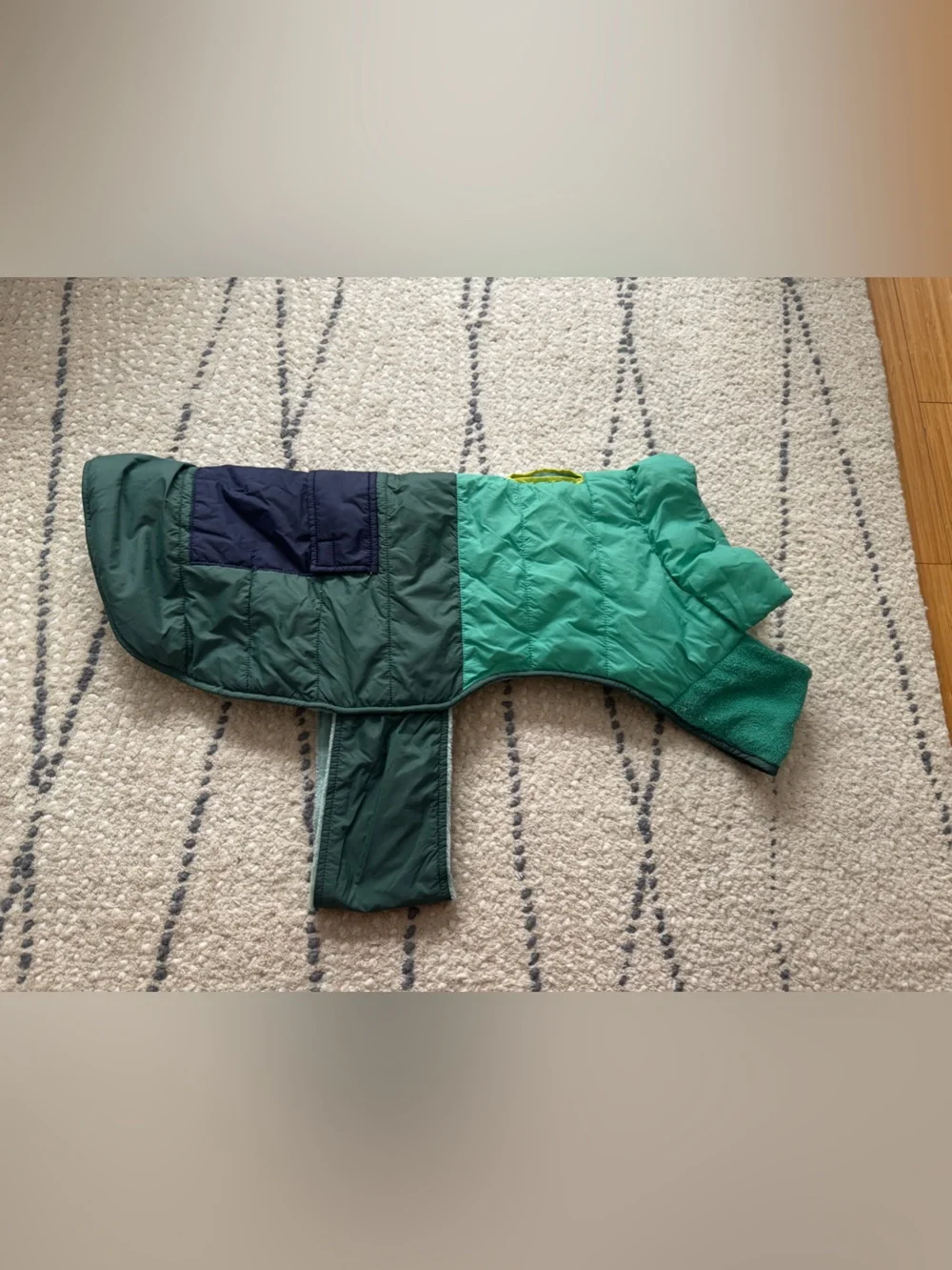 Quilted dog coat for Medium size dog
